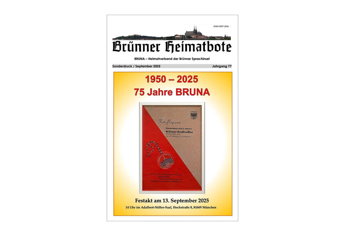 Feier des 75jährigen Jubiläums der BRUNA, des Heimatverbandes der Brünner in der Bundesrepublik Deutschland